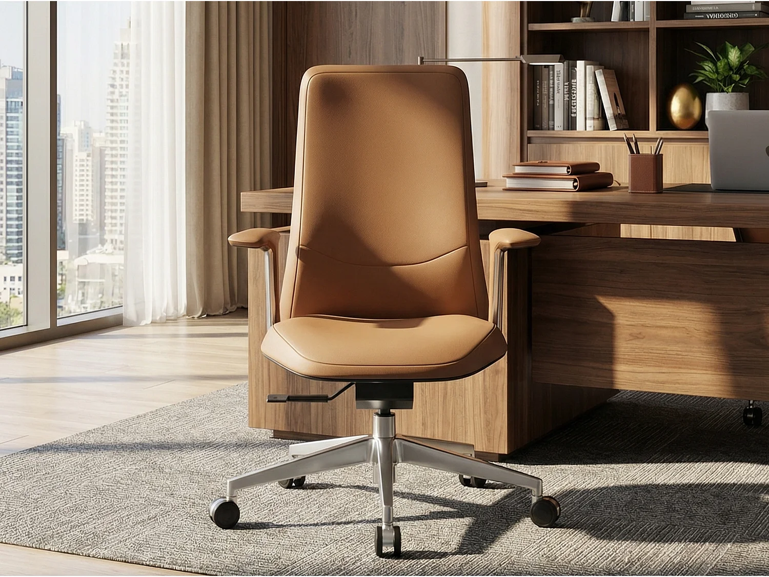 Fauteuil de Bureau d’Exception en Cuir de Bœuf Italien A-Grade - Siège de Direction Ergonomique Haut de Gamme, Inclinaison 127°, Charge 136 kg