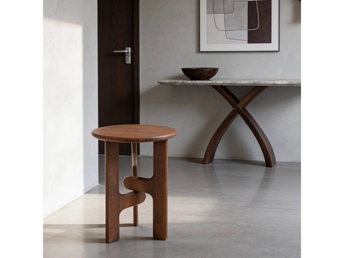 Tabouret en bois de manguier Mylae