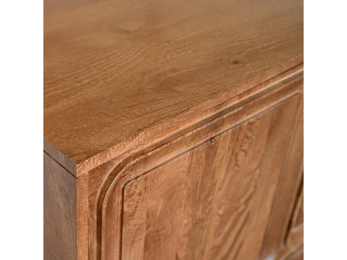 Buffet haut en bois de manguier foncé Vivienne