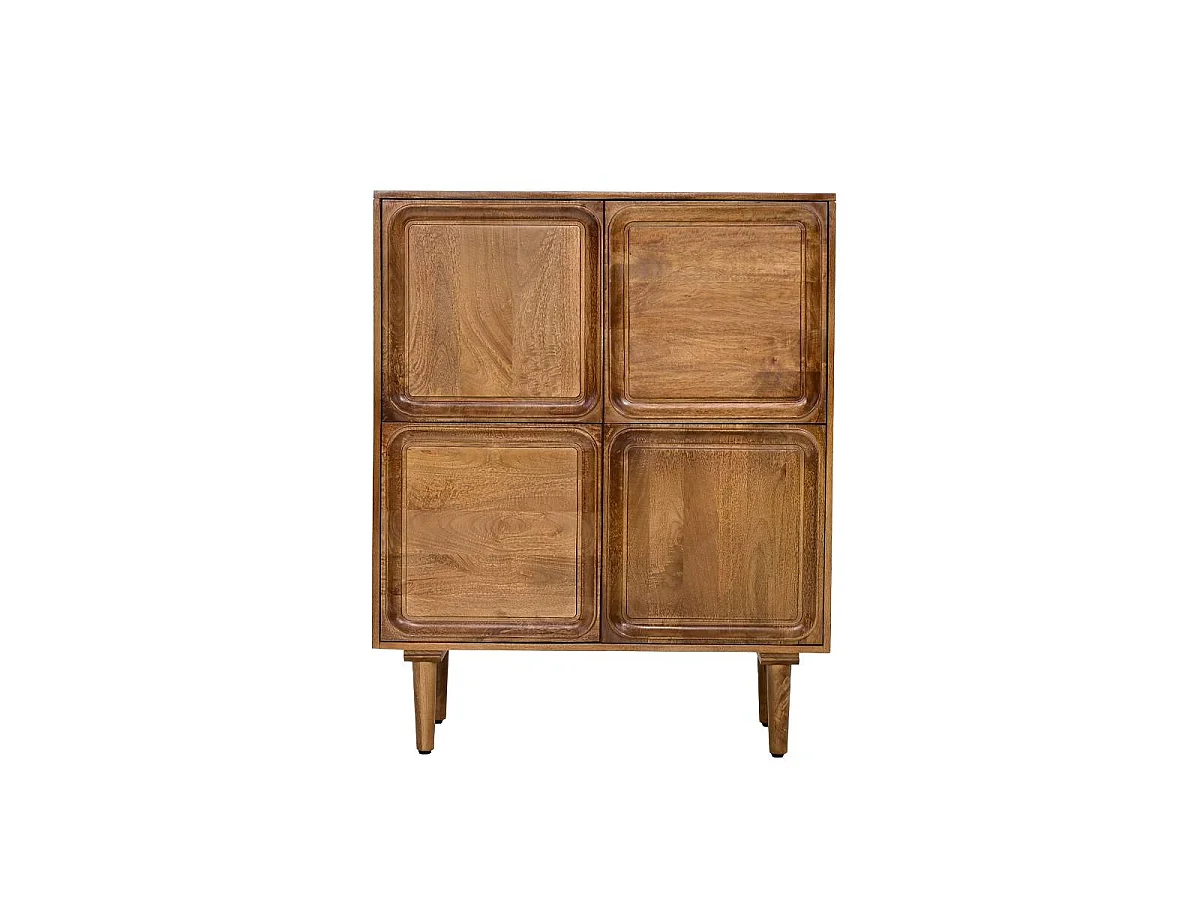 Buffet haut en bois de manguier foncé Vivienne