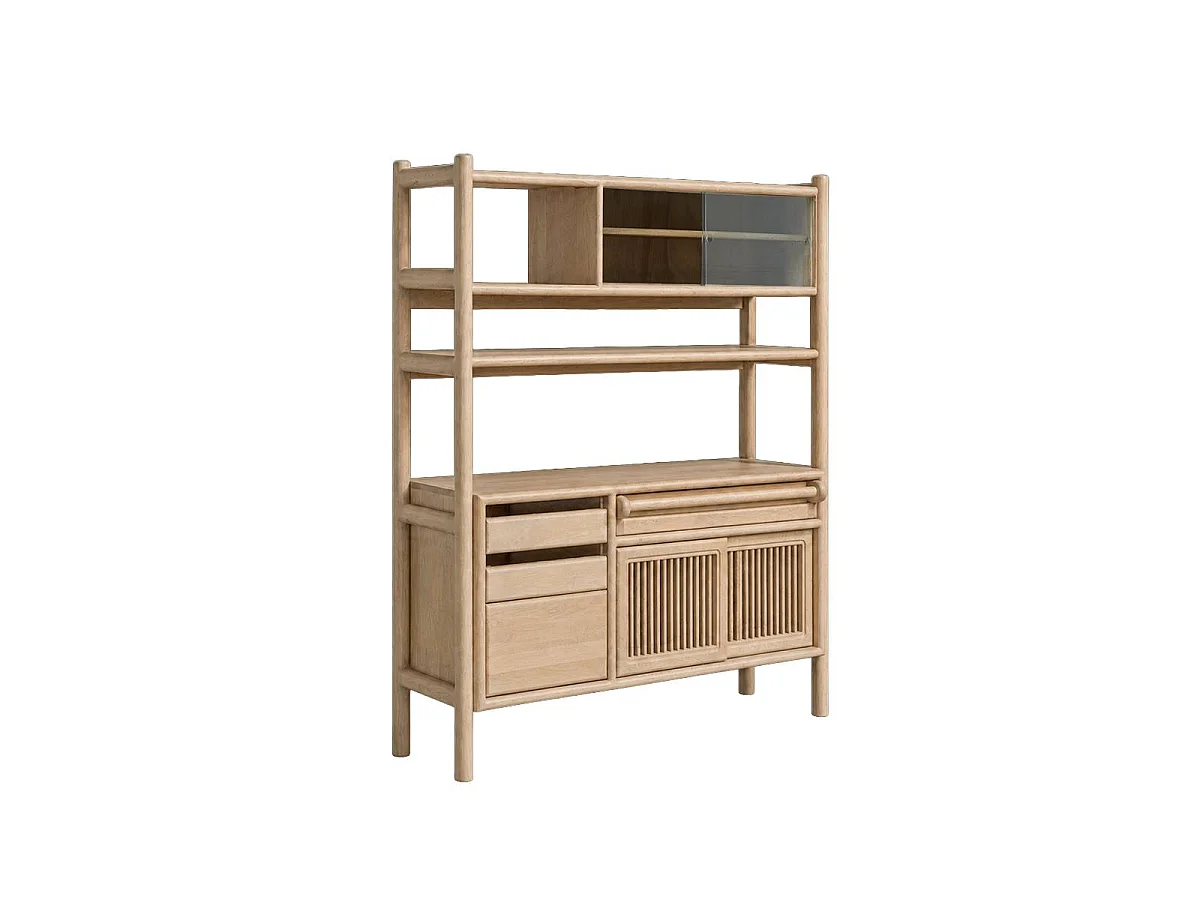 Vaisselier en bois de manguier clair Justine