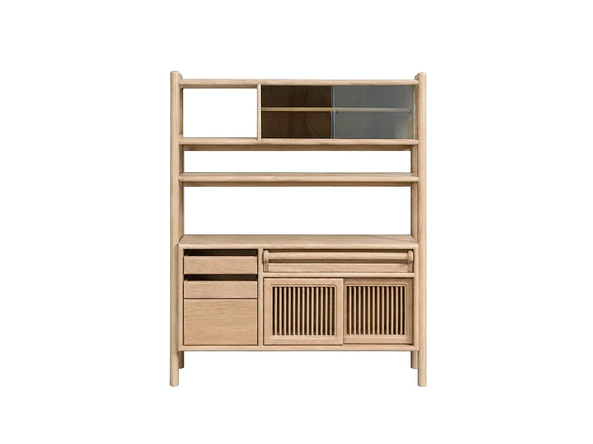 Vaisselier en bois de manguier clair Justine