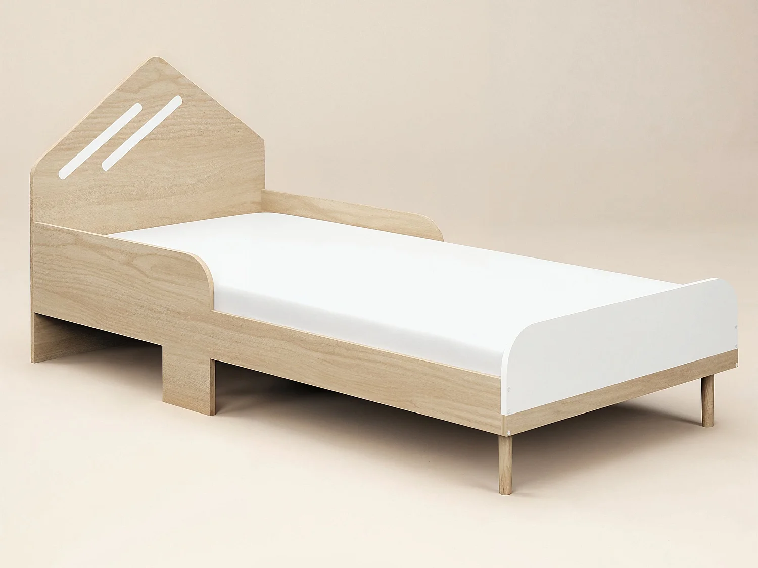 Flair Noah Single Bed Oak & White