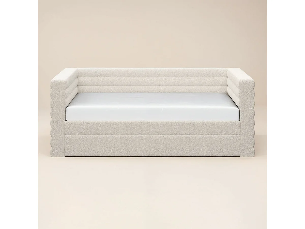 Flair Yuma Guest Bed Cream Boucle