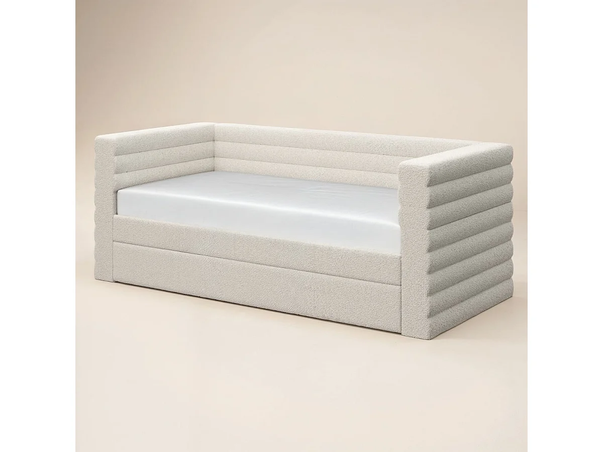 Flair Yuma Guest Bed Cream Boucle