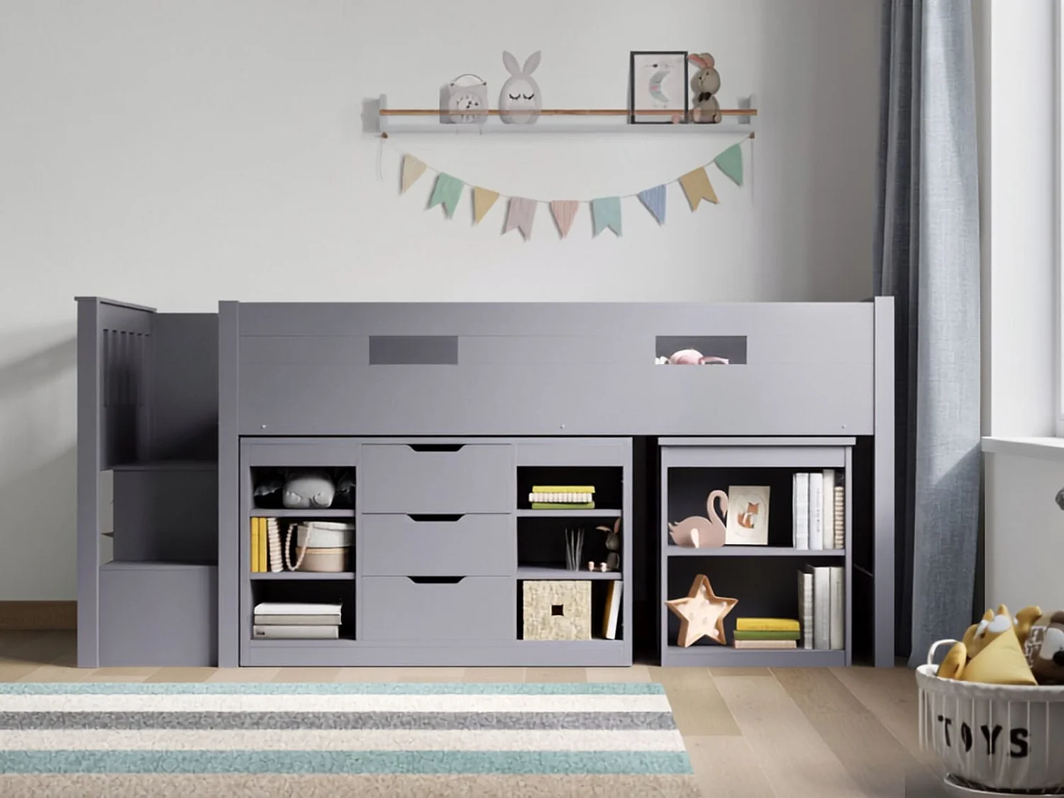 Flair Charlie Drawer Unit Grey