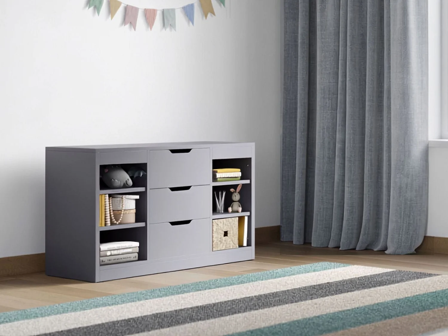 Flair Charlie Drawer Unit Grey