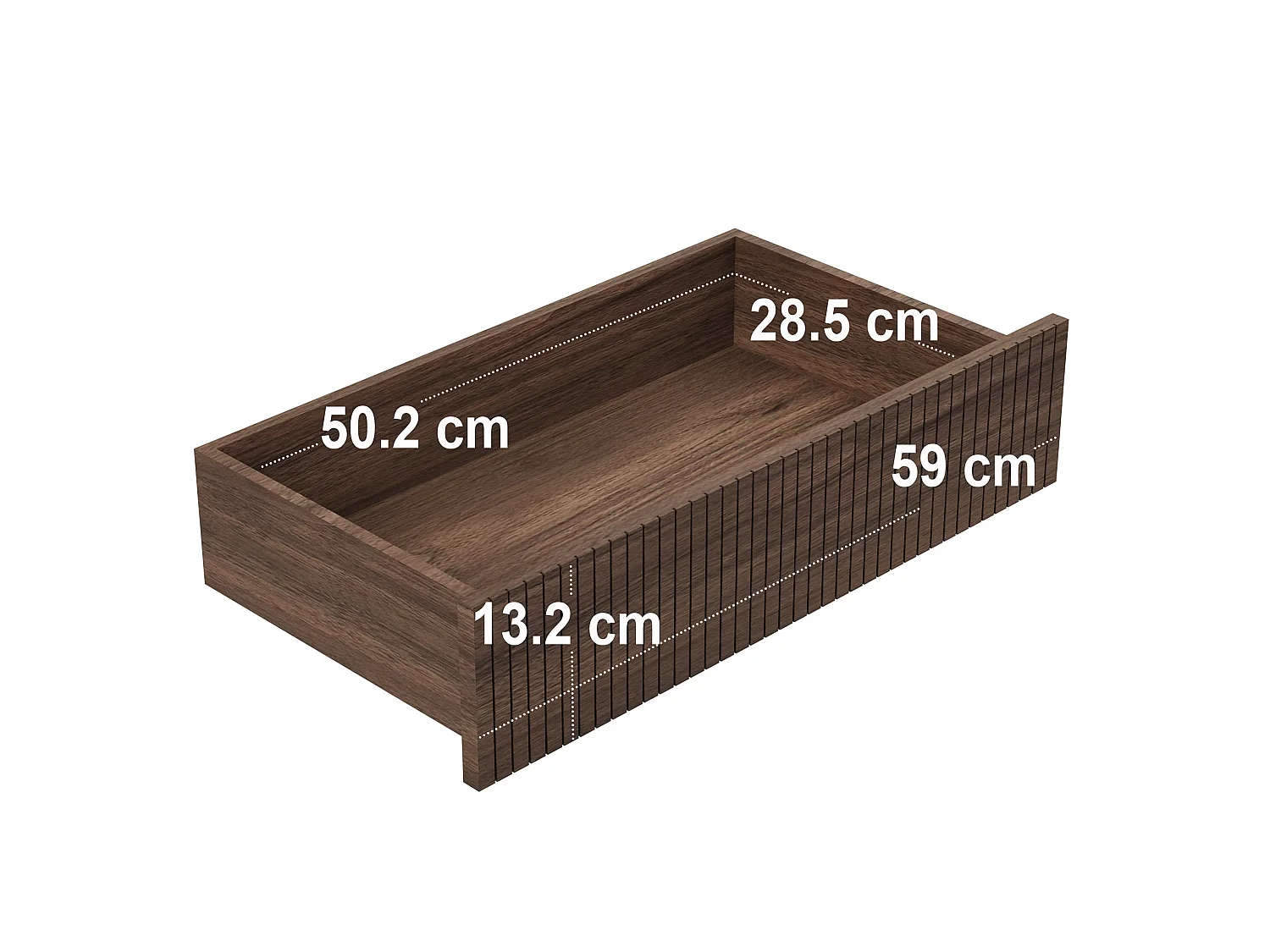 SOLACE+CO Tatum Bed with Bedside Tables Walnut Double