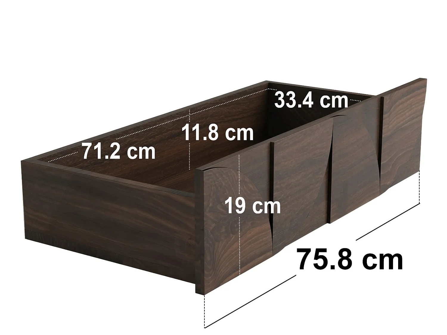 SOLACE+CO Leon Geometric Chest of Drawers Walnut