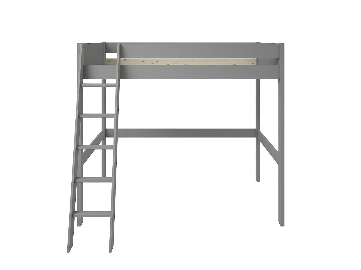 Noomi Tera Solid Wood Small Double High Sleeper Grey (FSC-Certified)