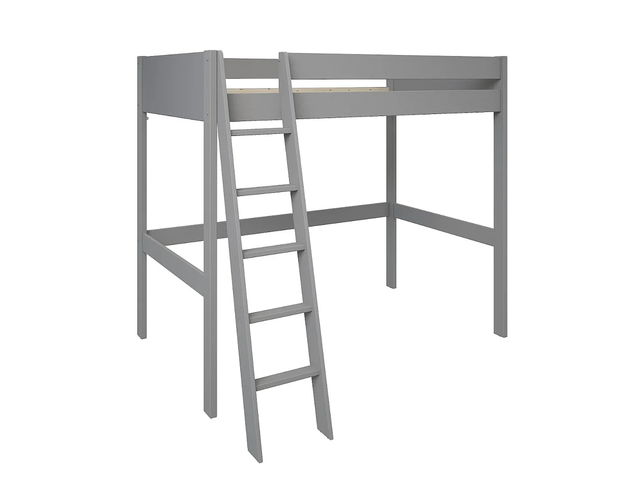 Noomi Tera Solid Wood Small Double High Sleeper Grey (FSC-Certified)