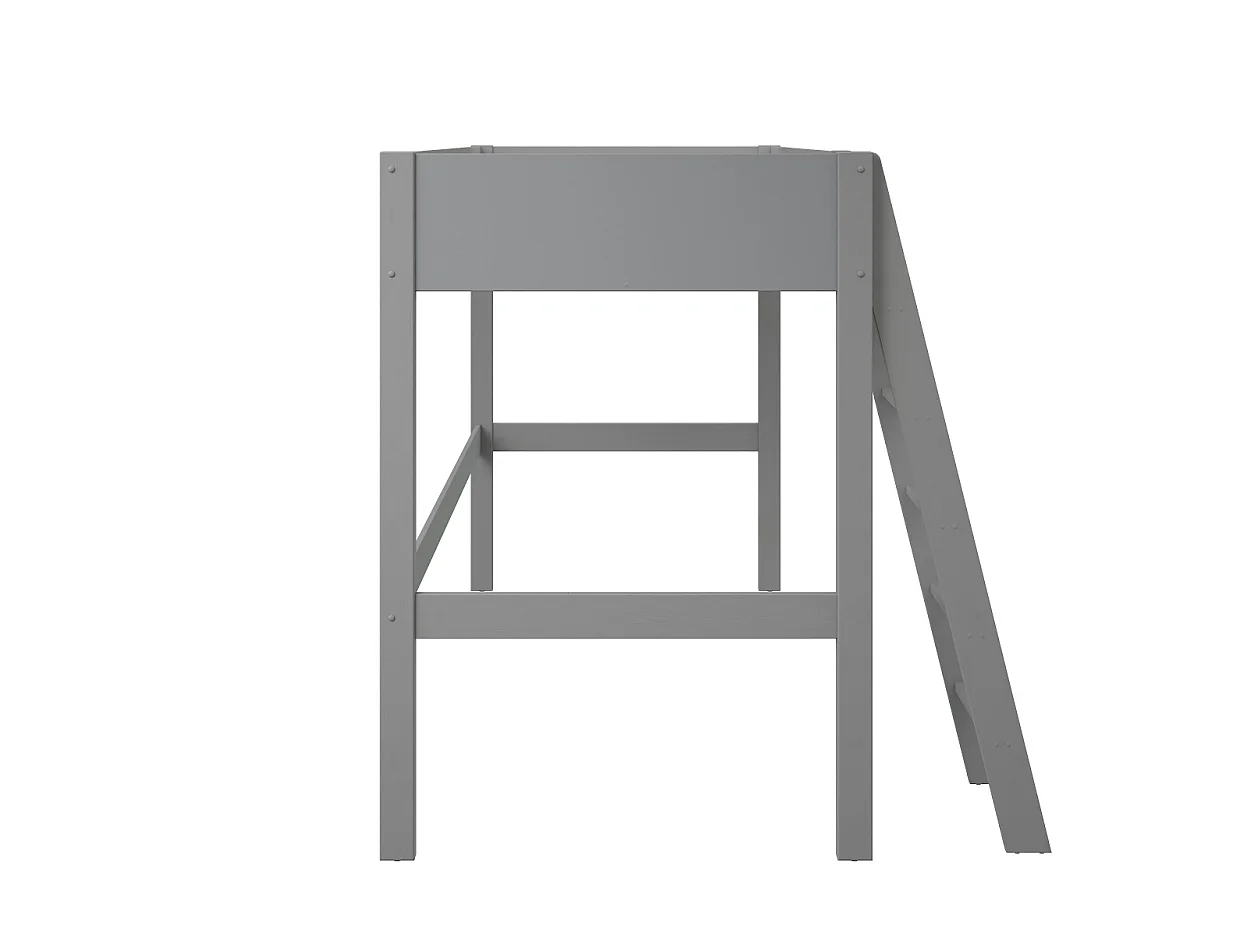 Noomi Tera Solid Wood Small Double High Sleeper Grey (FSC-Certified)