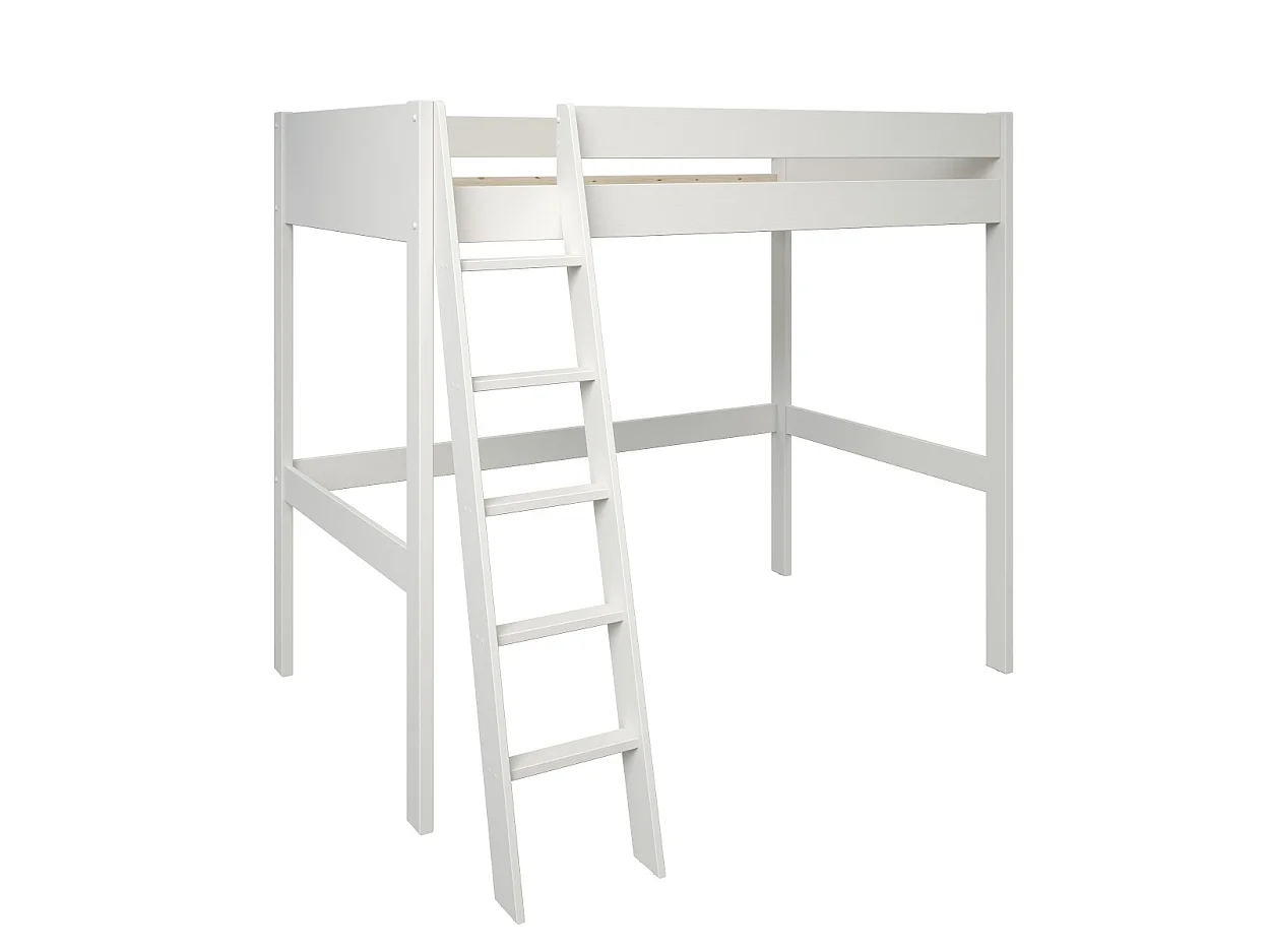 Noomi Tera Solid Wood Small Double High Sleeper White (FSC-Certified)