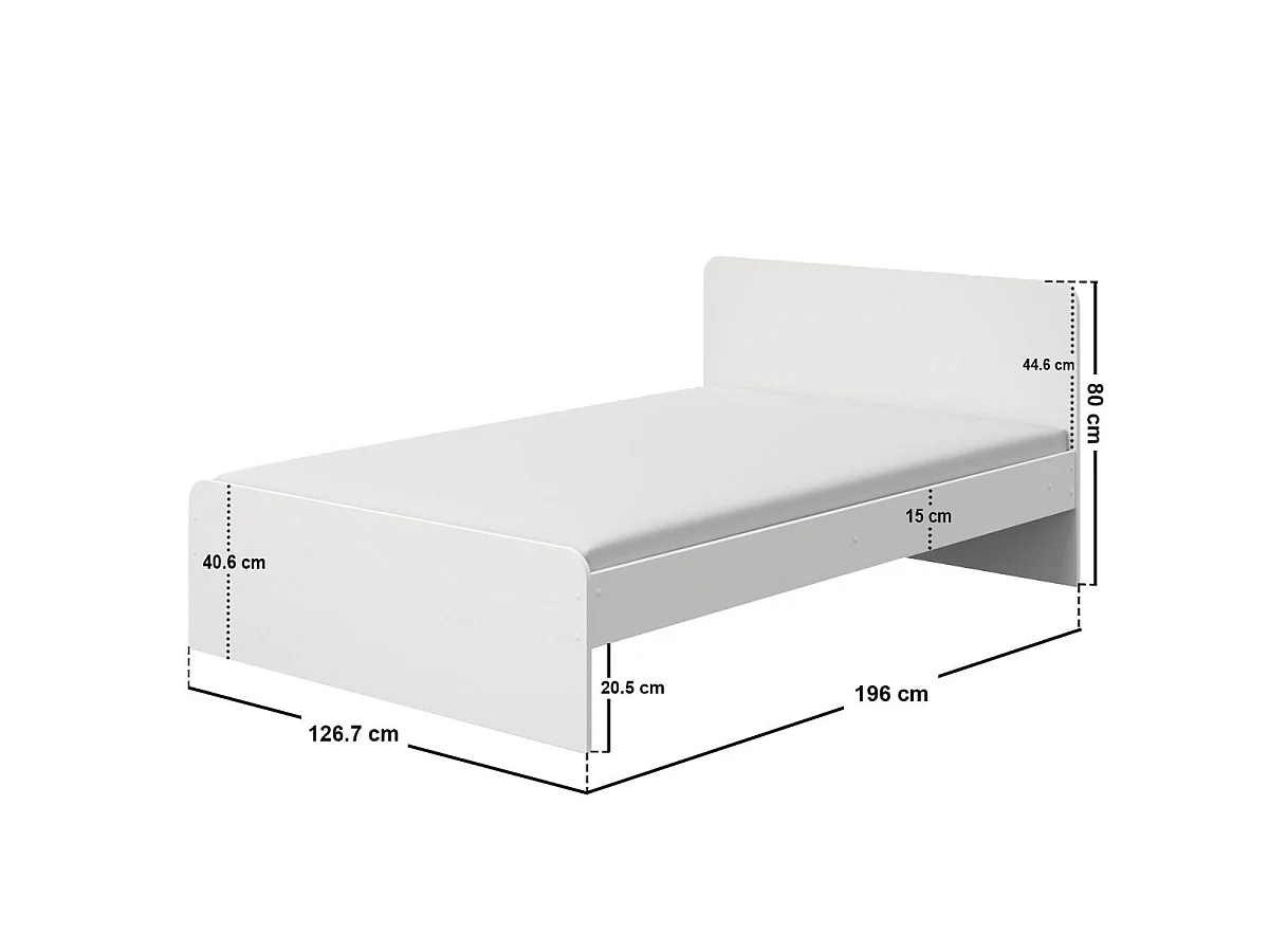 Flair Furnishings Wizard Small Double White Bed Frame