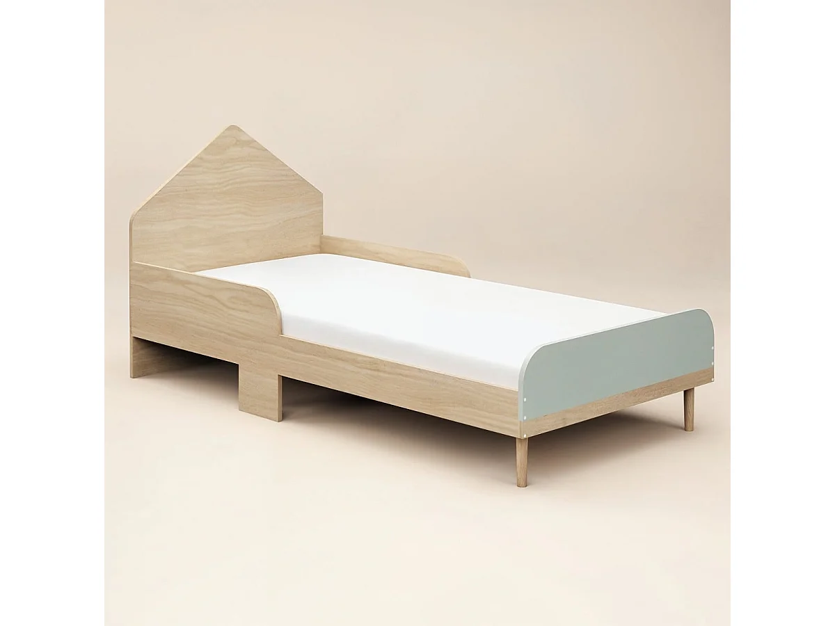 Flair Noah Single Bed Sage Green & Oak