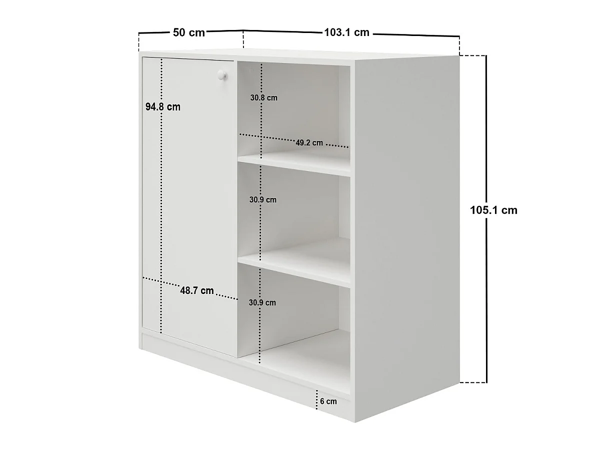 Flair Wizard Junior High Sleeper Workstation White