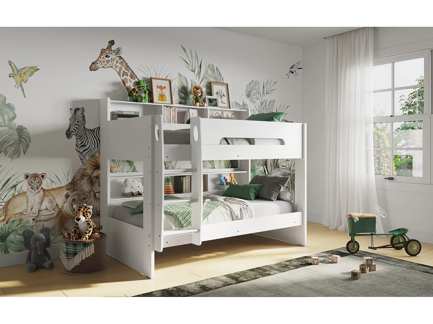 Flair Interstellar Bunk Bed with Storage White
