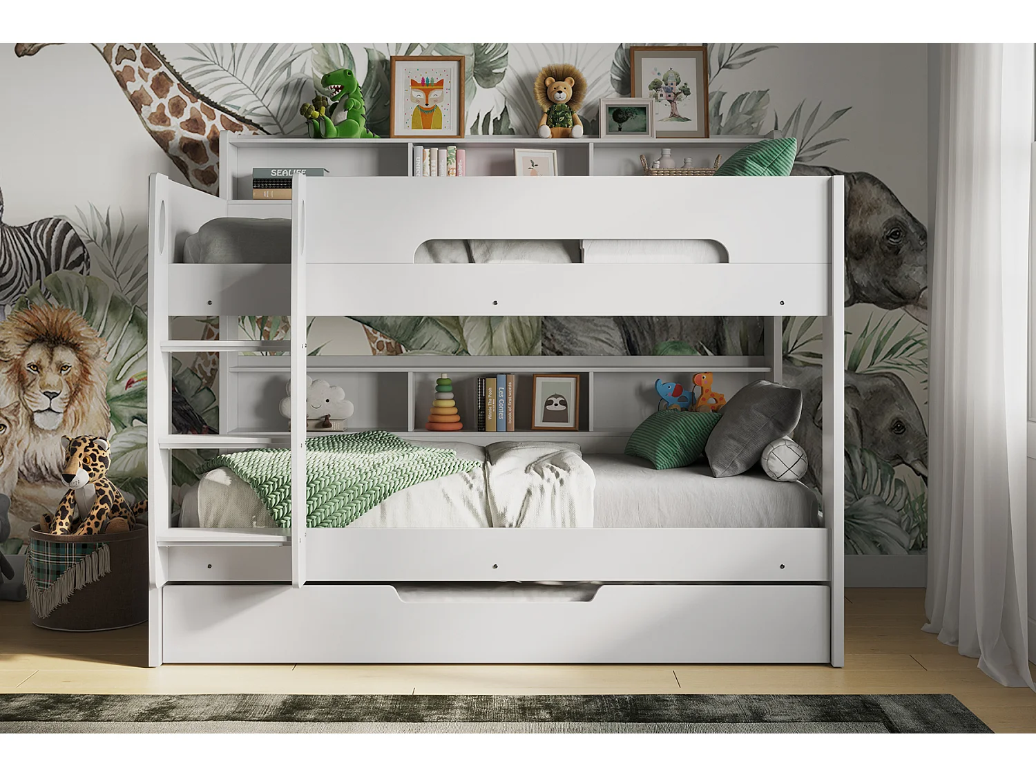 Flair Interstellar Bunk Bed with Storage White