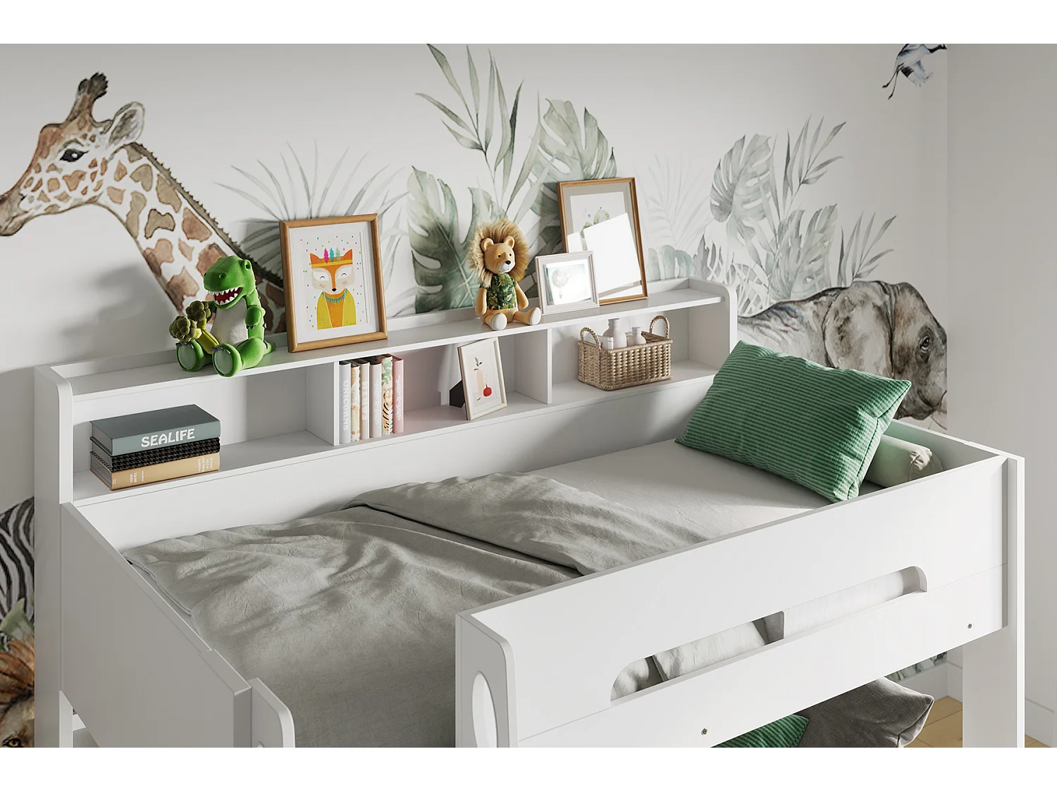 Flair Interstellar Bunk Bed with Storage White