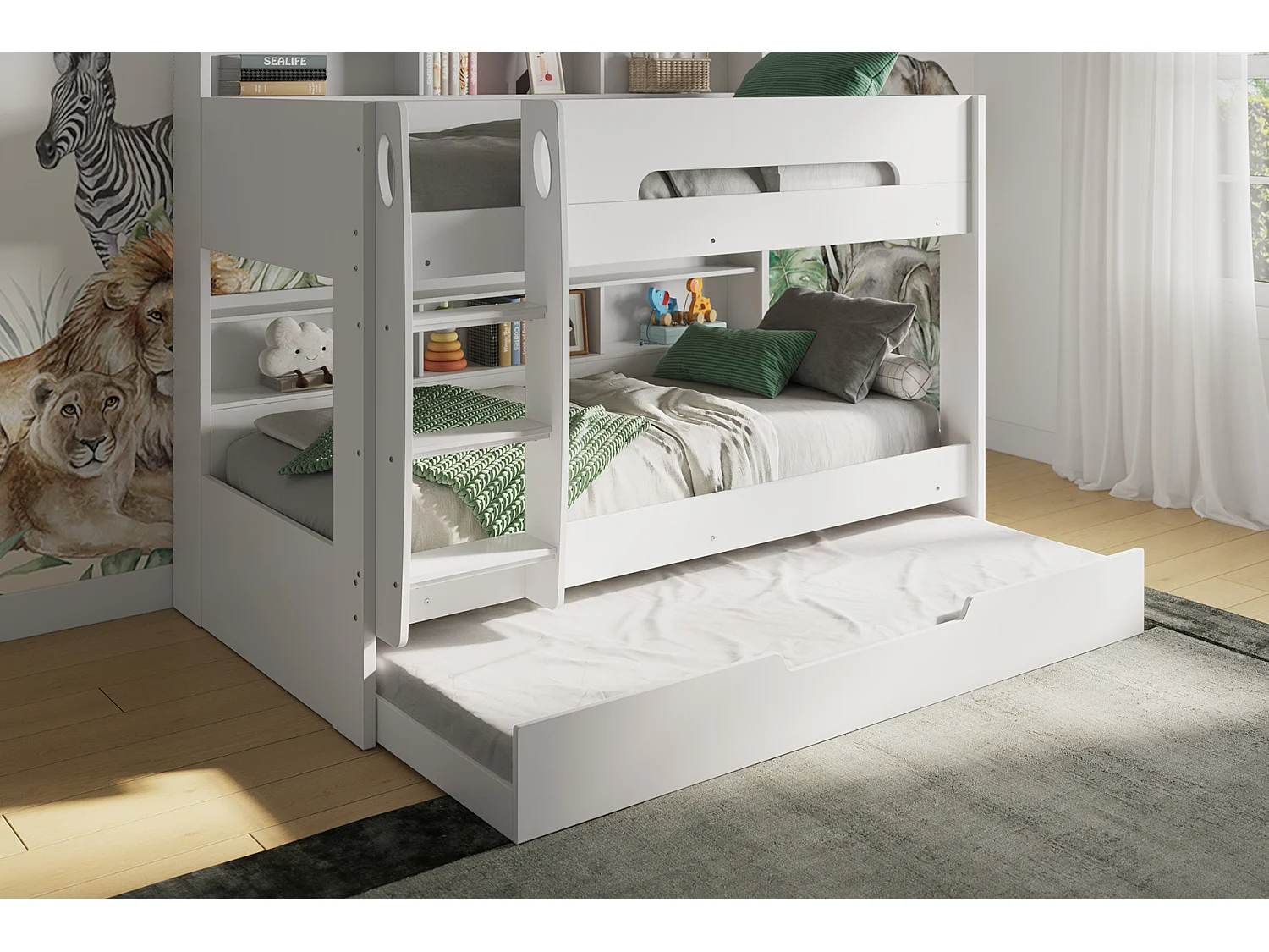 Flair Interstellar Bunk Bed with Storage White