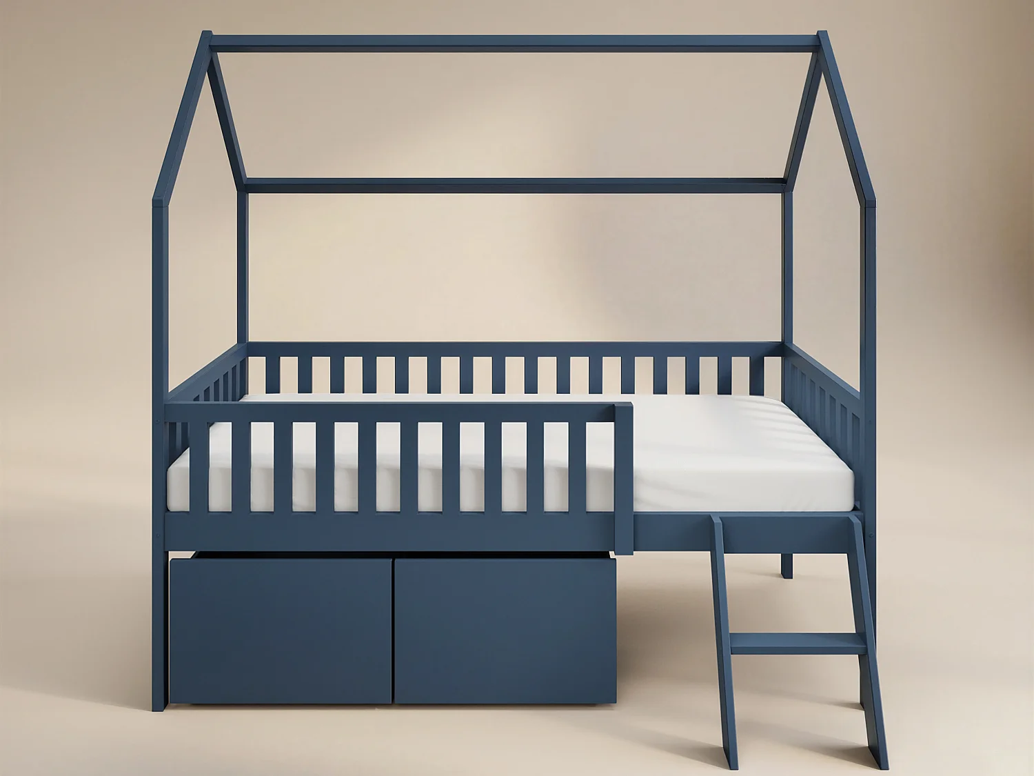 Flair Explorer Single Mid Sleeper Bed with Toy Box Navy