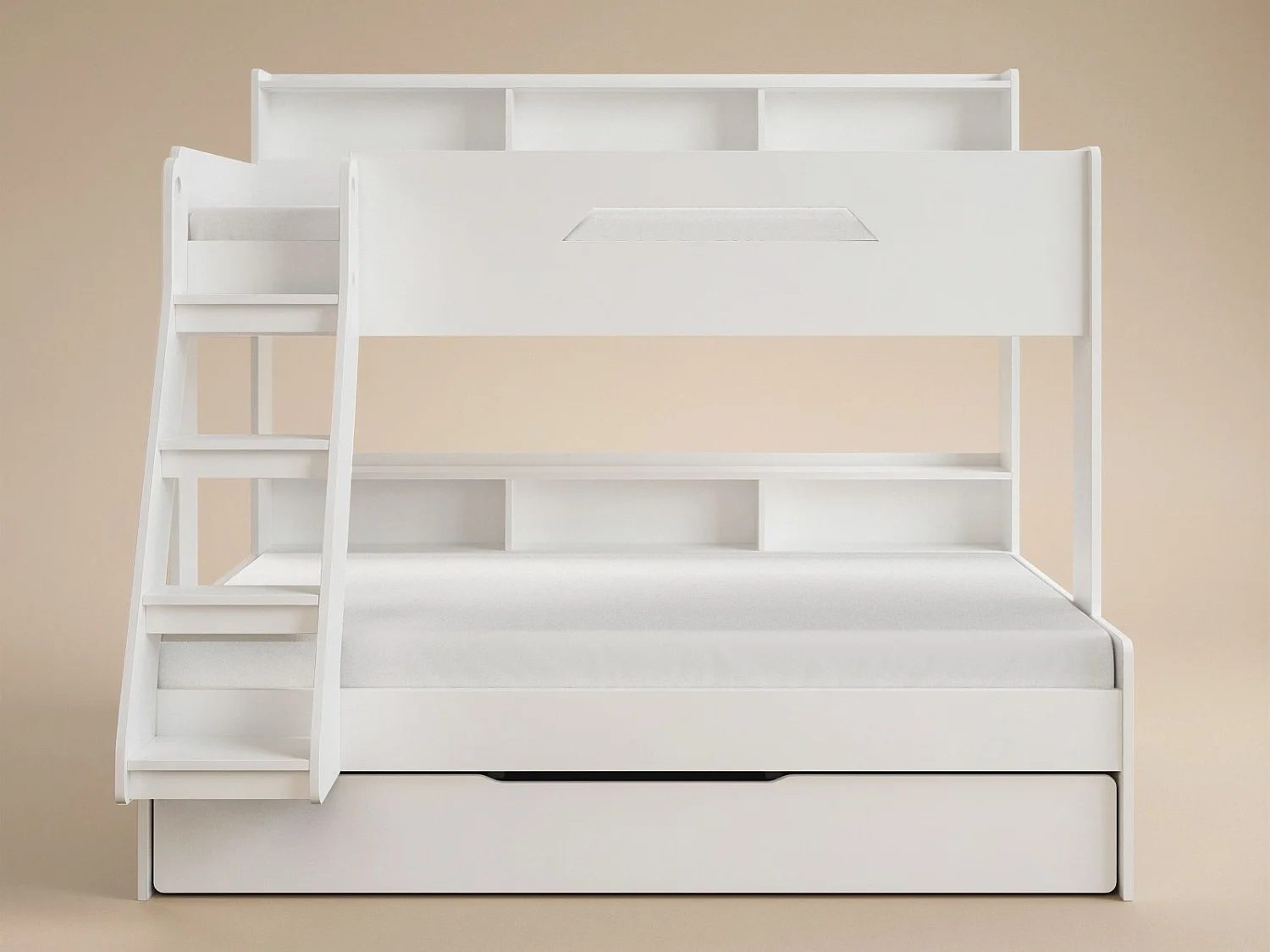 Flair Interstellar Triple Bunk Bed with Storage White