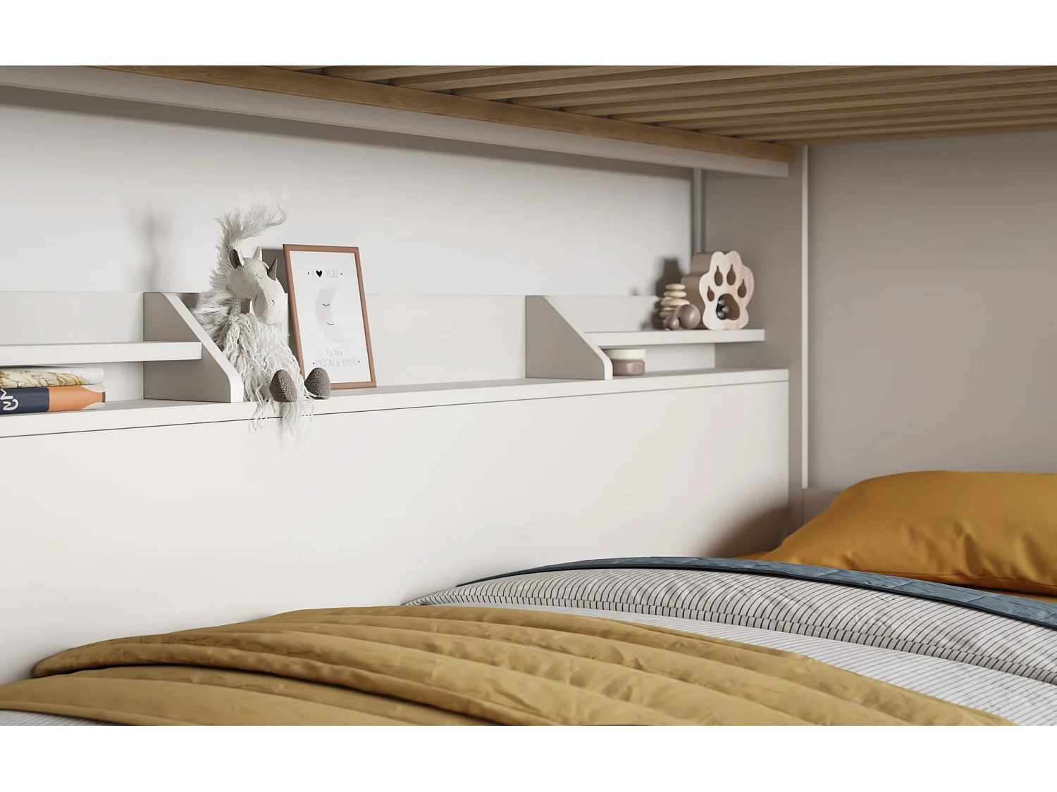 Flair Slick Staircase Bunk Bed White