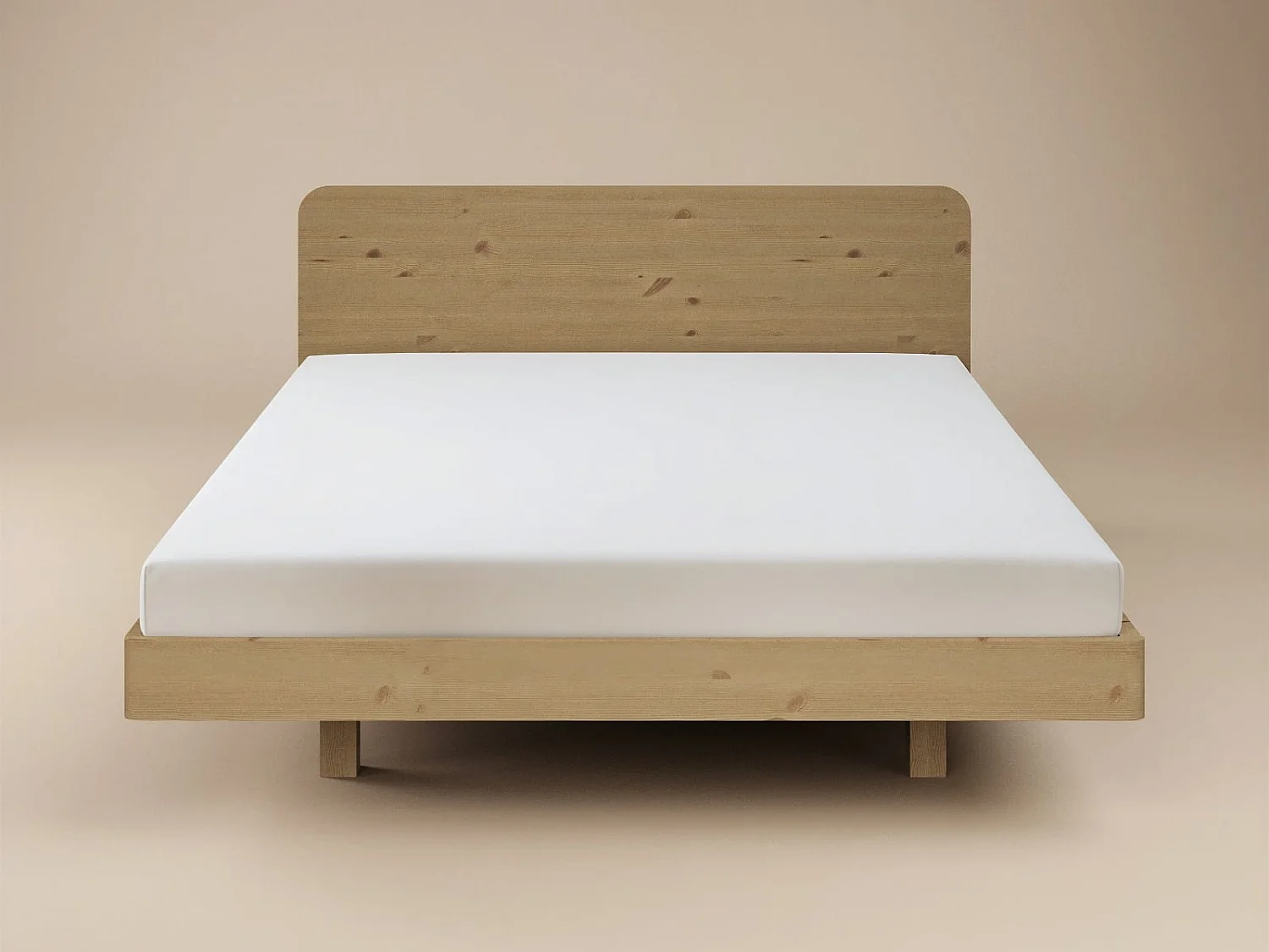 Noomi Demi Wooden Bed Frame with Headboard Storage Oak Double