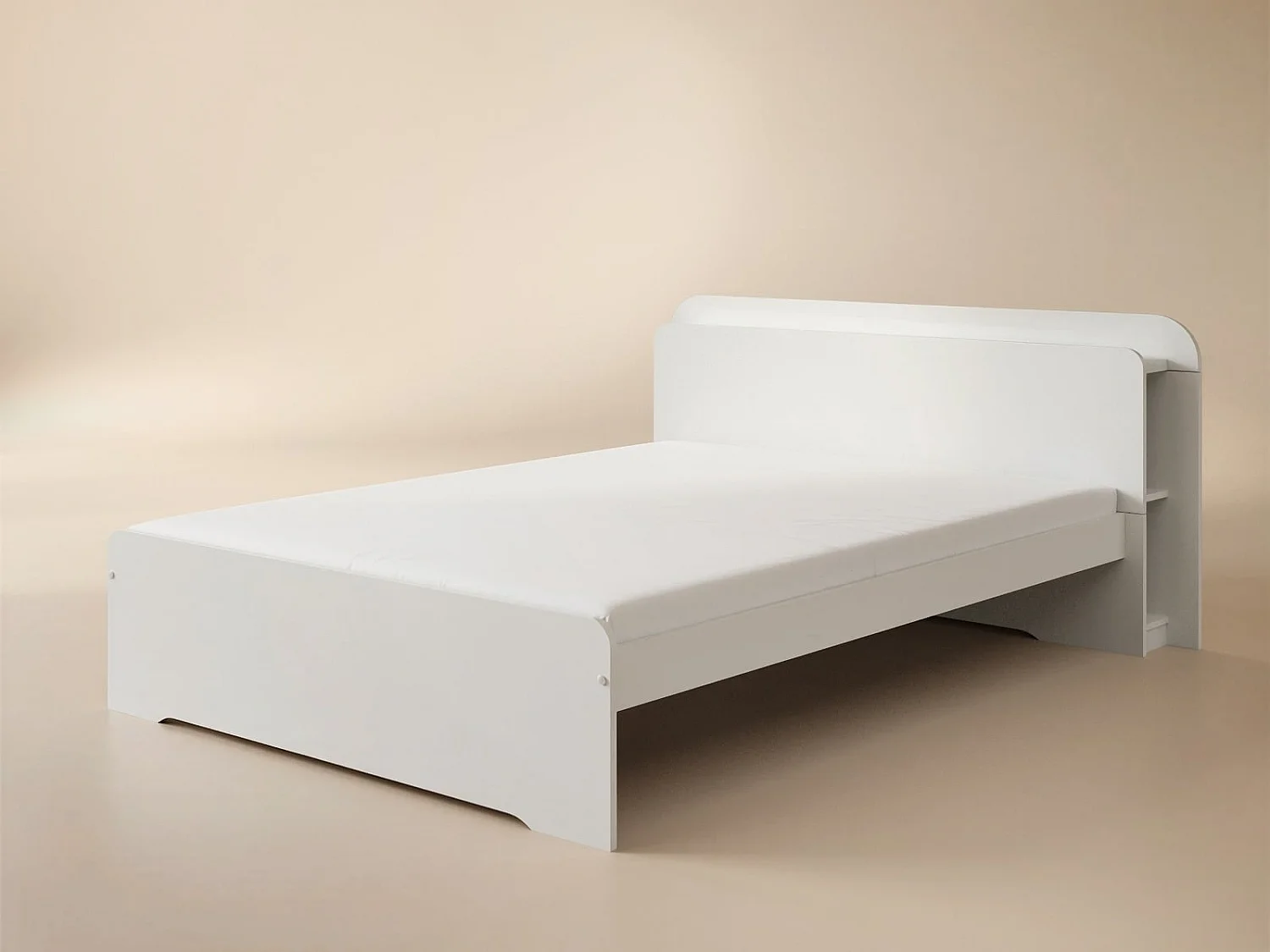 Noomi Evie Storage Bed with Headboard White Kingsize
