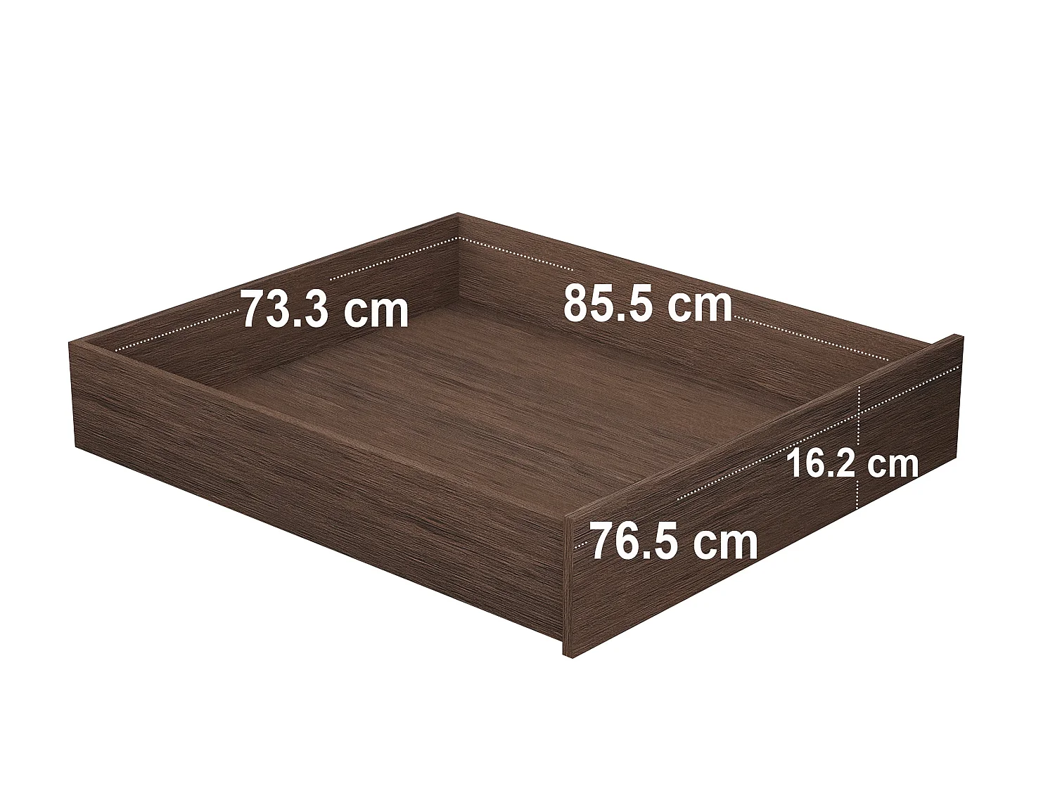 SOLACE+CO Taylor Single Bed Frame with Drawers & Integrated Bedside Table Walnut