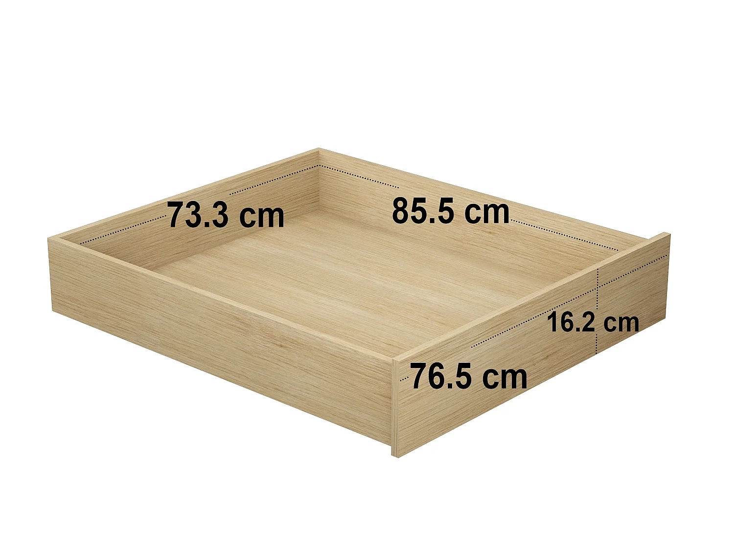 SOLACE+CO Taylor Single Bed Frame with Drawers & Integrated Bedside Table Oak