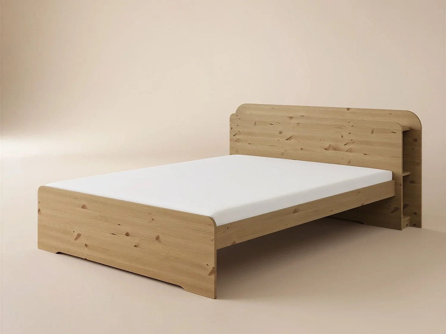 Noomi Evie Storage Bed with Headboard Oak Double