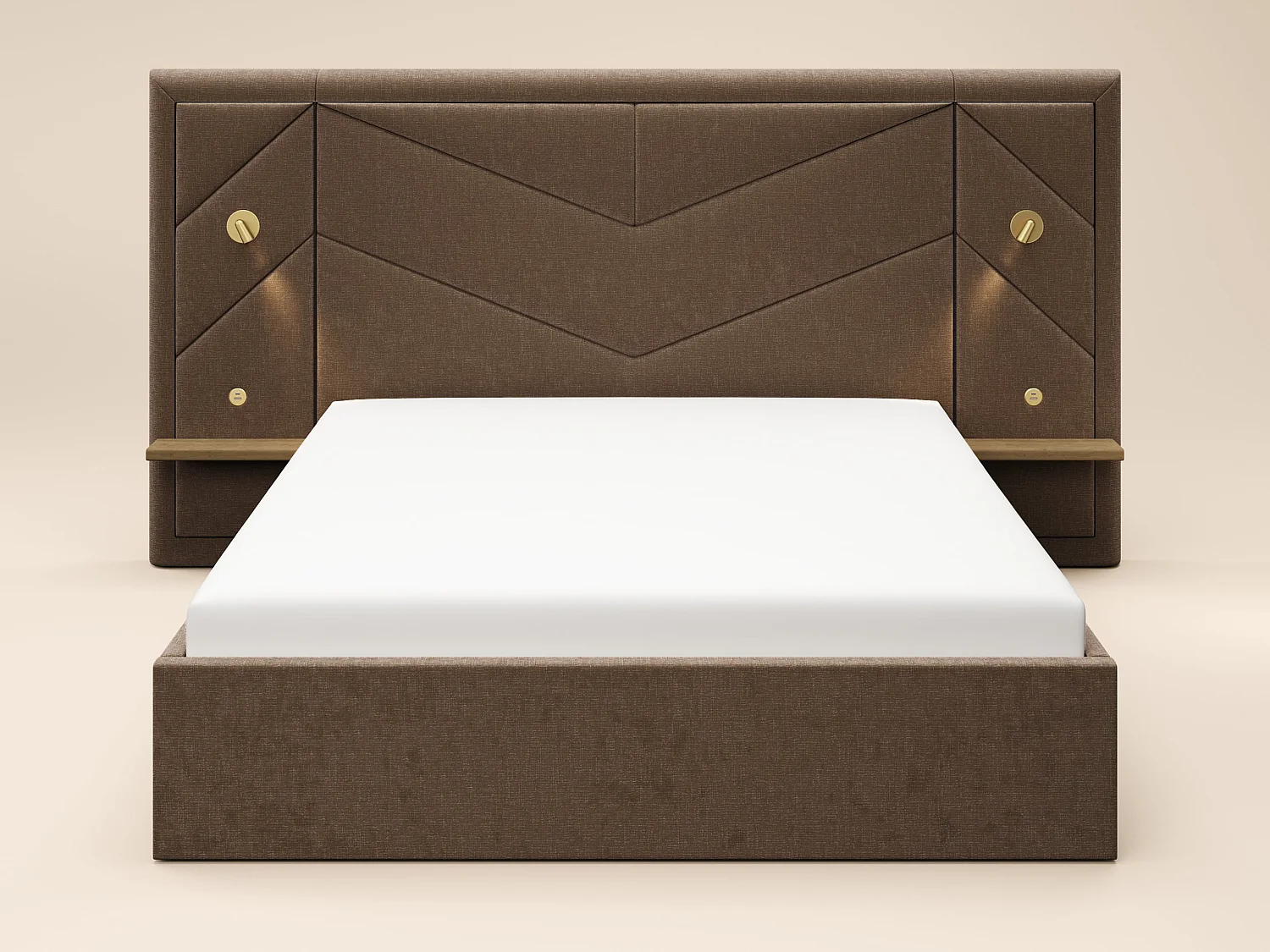 Flair Alice Hotel Ottoman Bed Double Brown Chenille