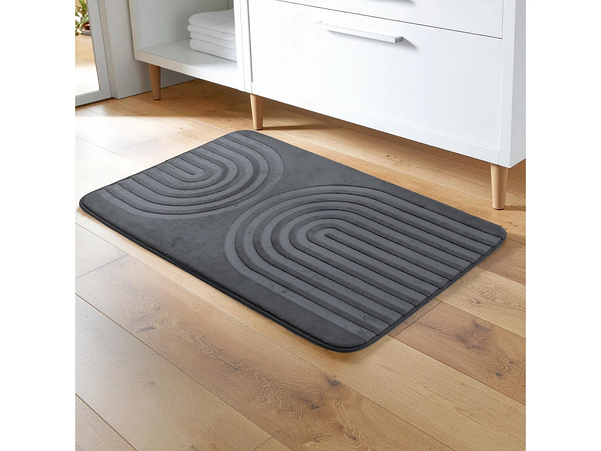 Tapis de Bain Microfibre "Allure" 45x75cm Anthracite
