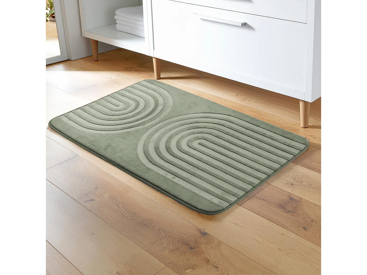 Tapis de Bain Microfibre "Allure" 45x75cm Sauge