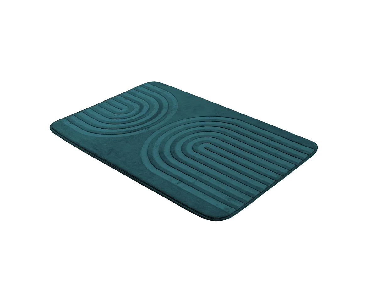 Tapis de Bain Microfibre "Allure" 45x75cm Bleu Émeraude