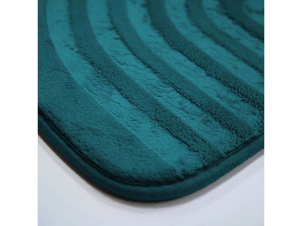 Tapis de Bain Microfibre "Allure" 45x75cm Bleu Émeraude