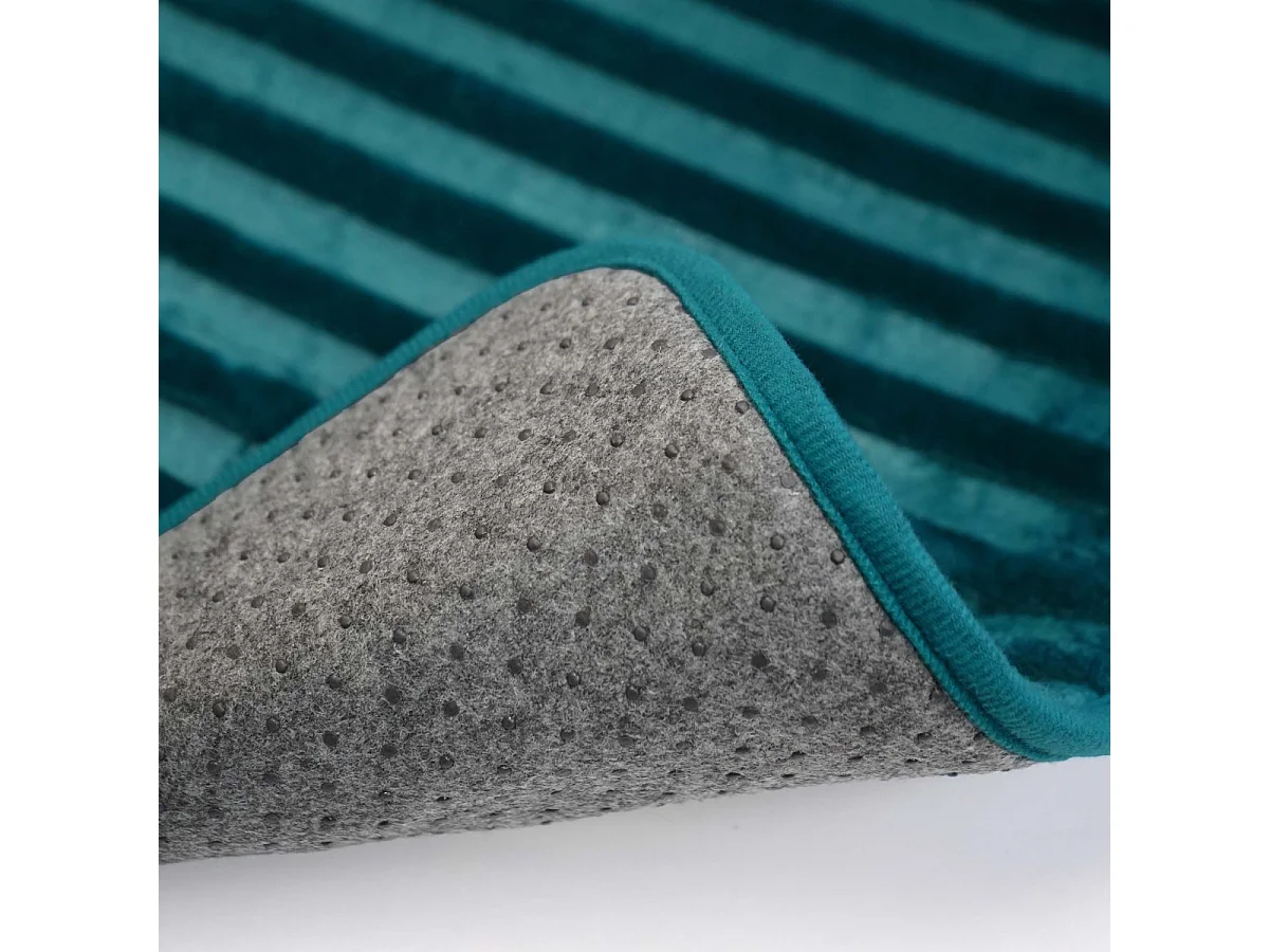 Tapis de Bain Microfibre "Allure" 45x75cm Bleu Émeraude