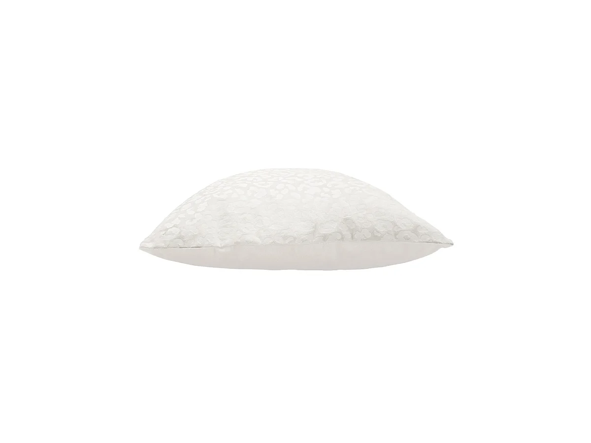 Housse de Coussin en Velours "Fauve" 40x40cm Ivoire