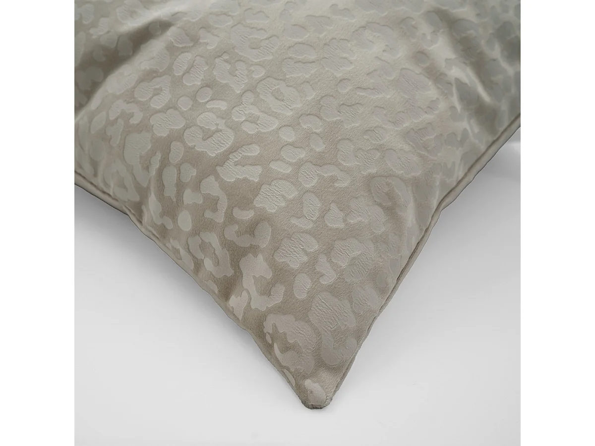 Housse de Coussin en Velours "Fauve" 40x40cm Taupe