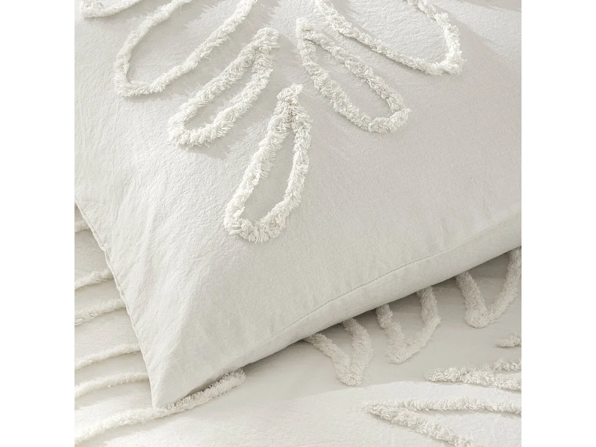 Parure de Lit 3 Pièces "Anouk" 240x220cm Ivoire