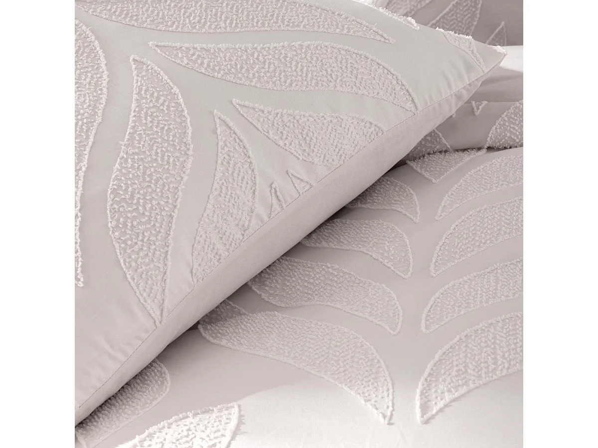 Parure de Lit 3 Pièces Tuftée "Calita" 240x220cm Blanc