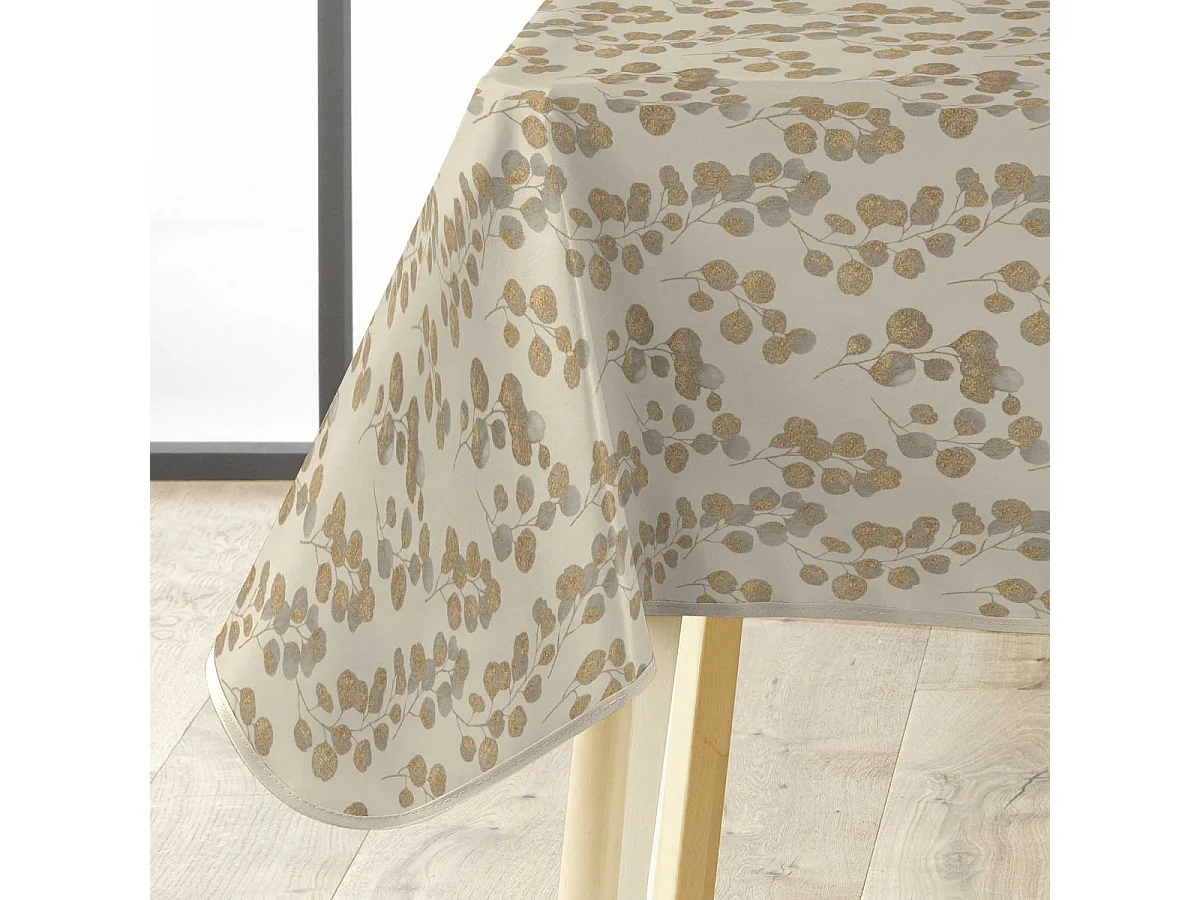 Nappe Toile Cirée "Butinette" 140x240cm Naturel
