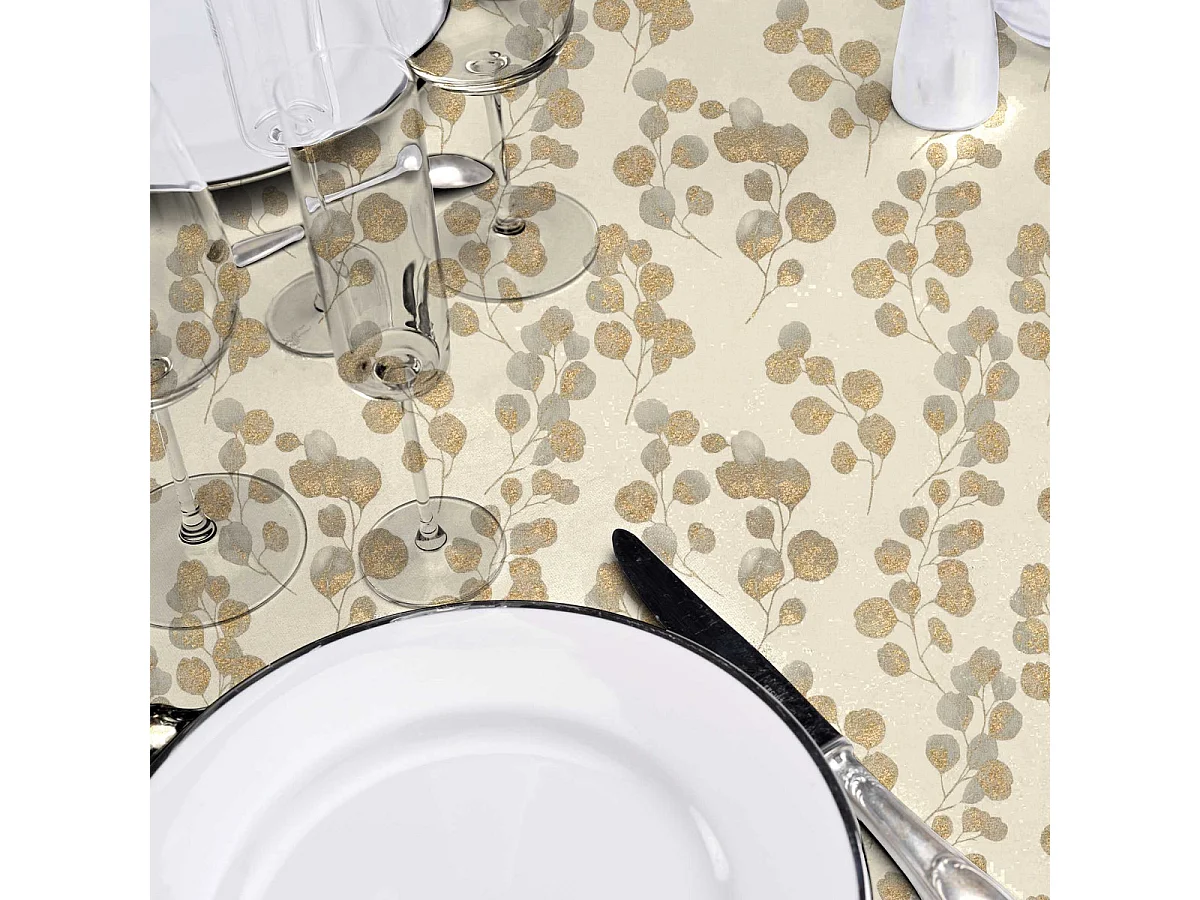 Nappe Toile Cirée "Butinette" 140x240cm Naturel