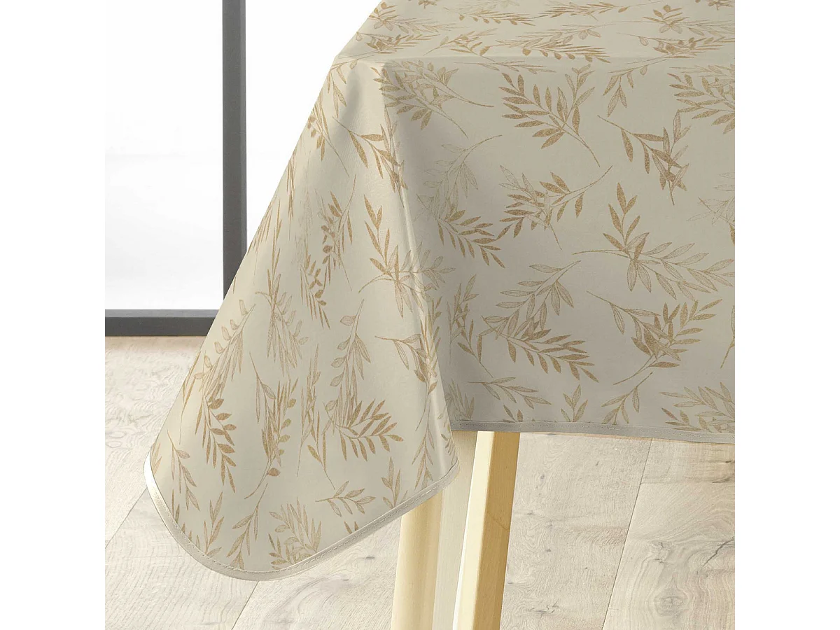 Nappe Toile Cirée "Arbusa" 140x240cm Naturel
