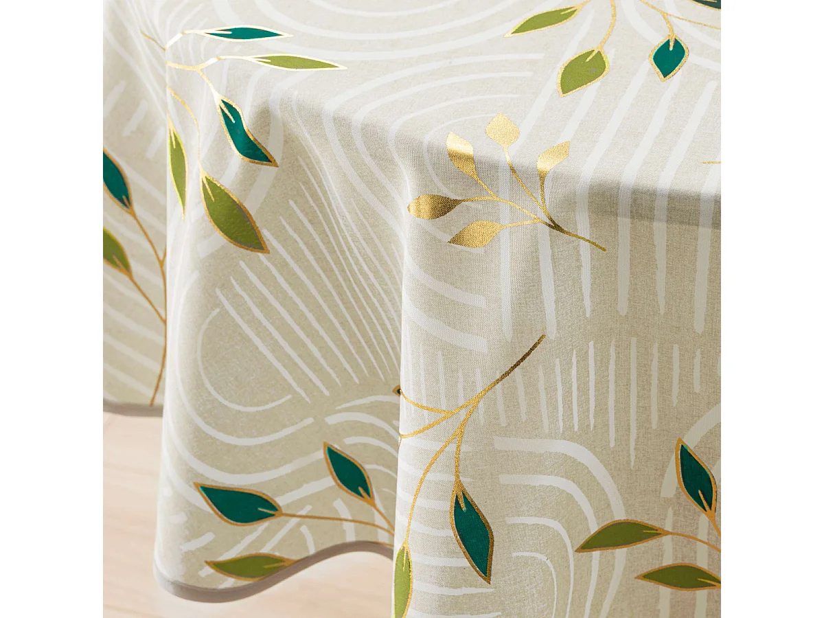 Nappe Antitache Ronde "Ambel" 180cm Naturel
