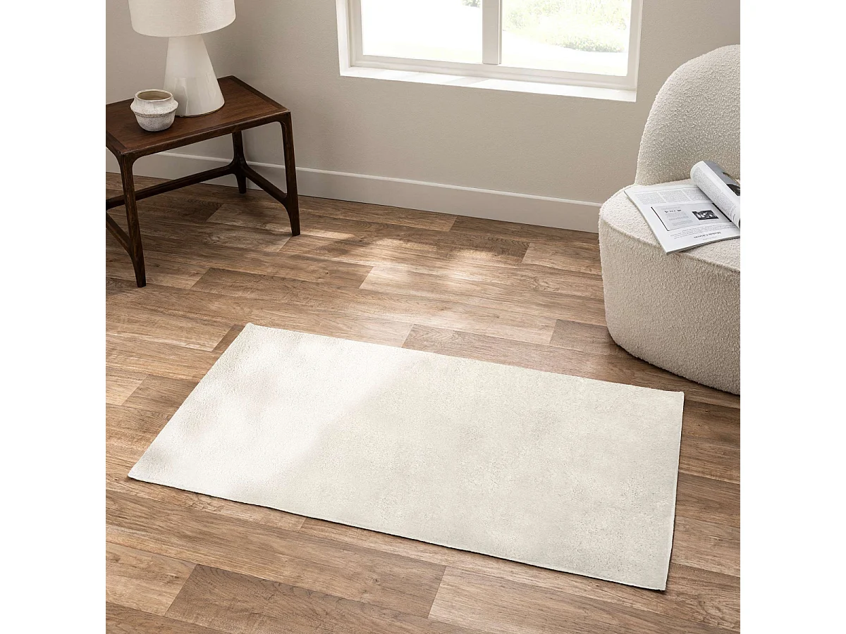 Tapis Frisé Uni "Belluni" 60x110cm Naturel