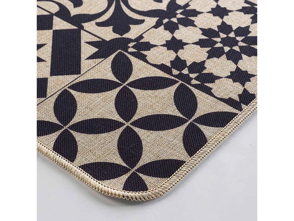 Tapis Tissé Imprimé "Bizancia" 45x120cm Naturel