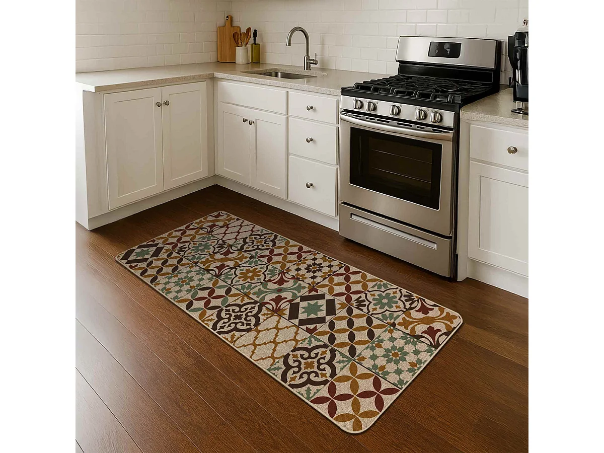 Tapis Tissé Imprimé "Bizancia" 45x120cm Multicolore