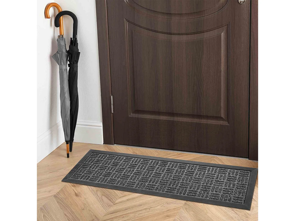Tapis d'Entrée Grattoir "Jason" 25x75cm Noir